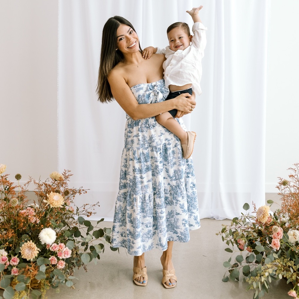 Petal & Pup strapless midi dress